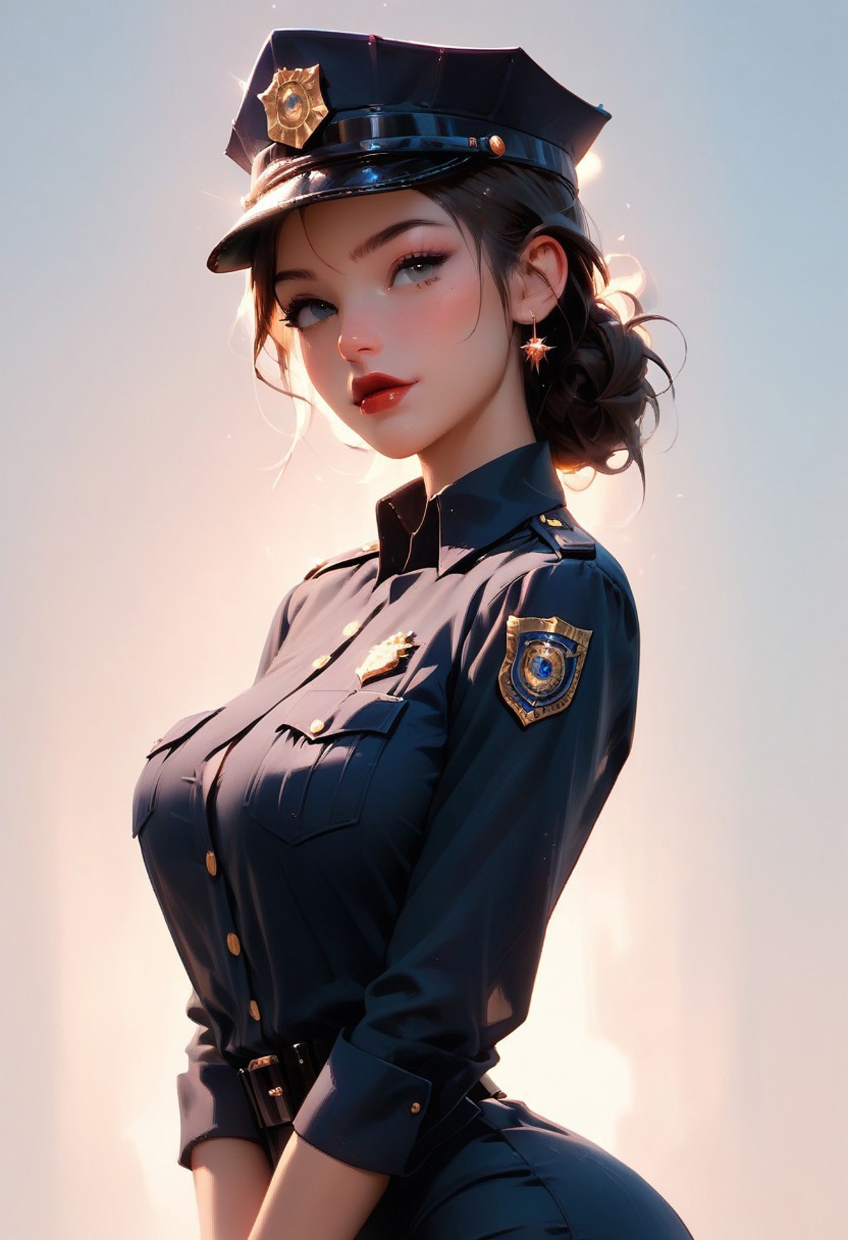 AI绘画StableDiffusion带信息样图（civitai.com网站精选）-苗条的美国女警察