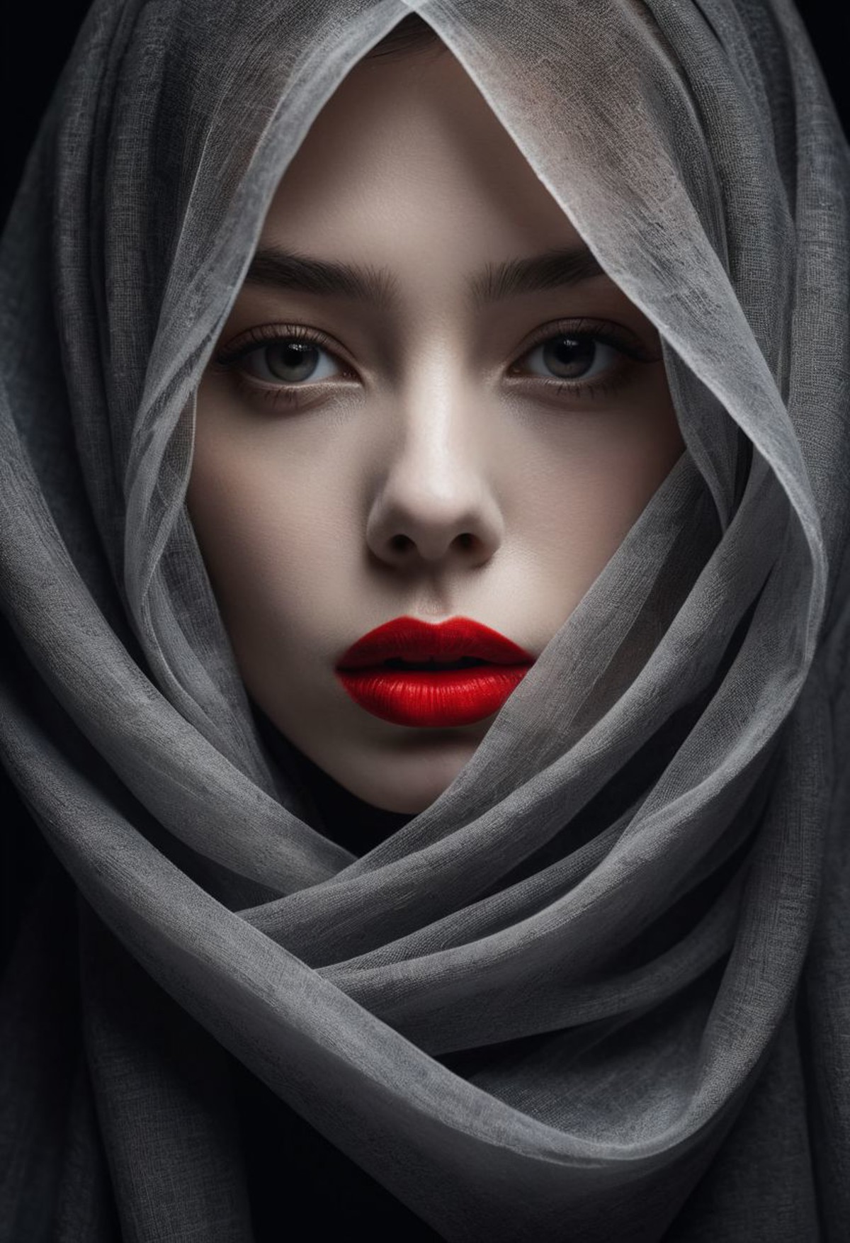 AI绘画StableDiffusion带信息样图（civitai.com网站精选）-头巾下的美女