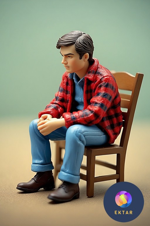 AI绘画StableDiffusion带信息样图（civitai.com网站精选）-坐在椅子上的男人玩偶