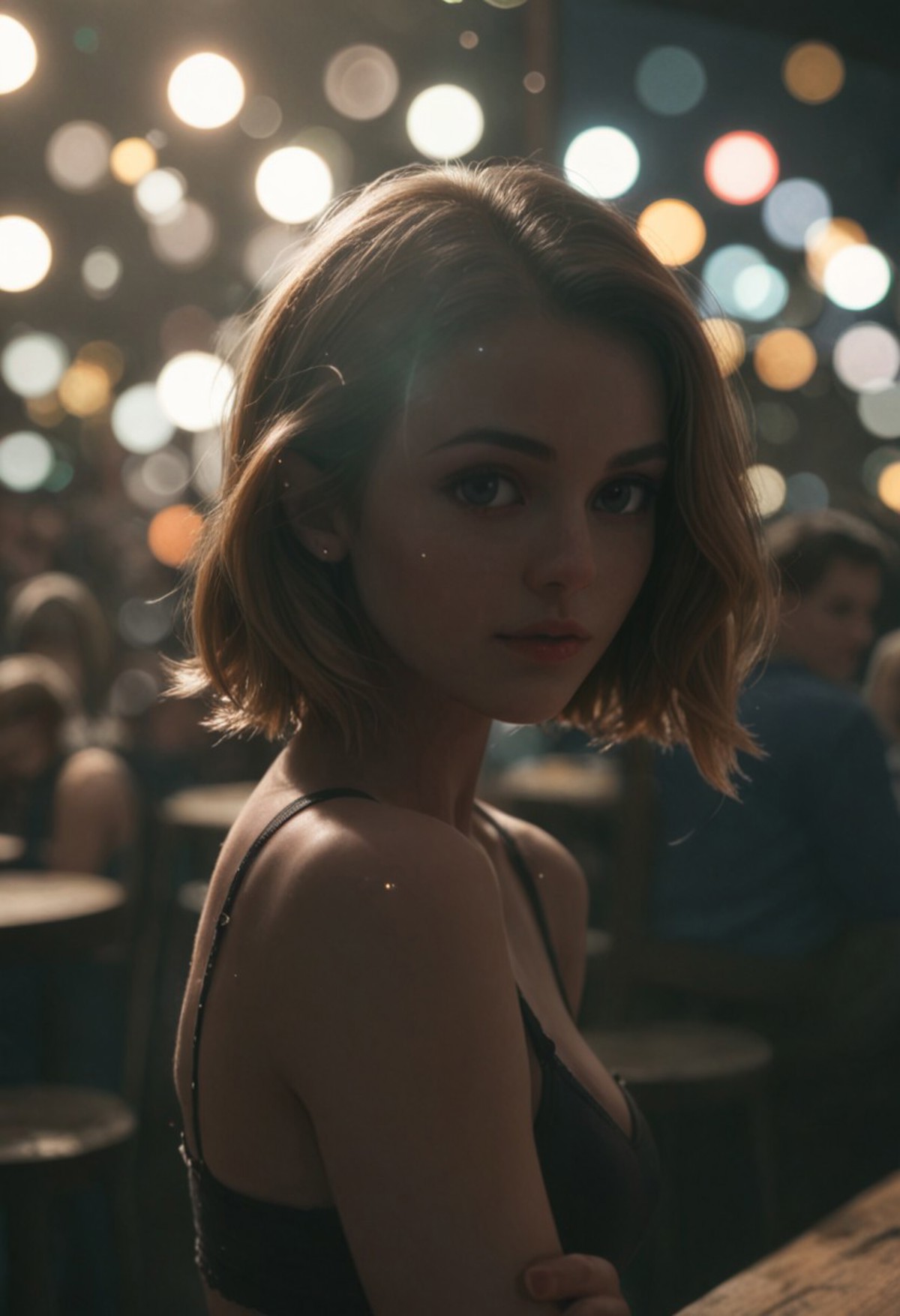 AI绘画StableDiffusion带信息样图（civitai.com网站精选）-灯光下的少女
