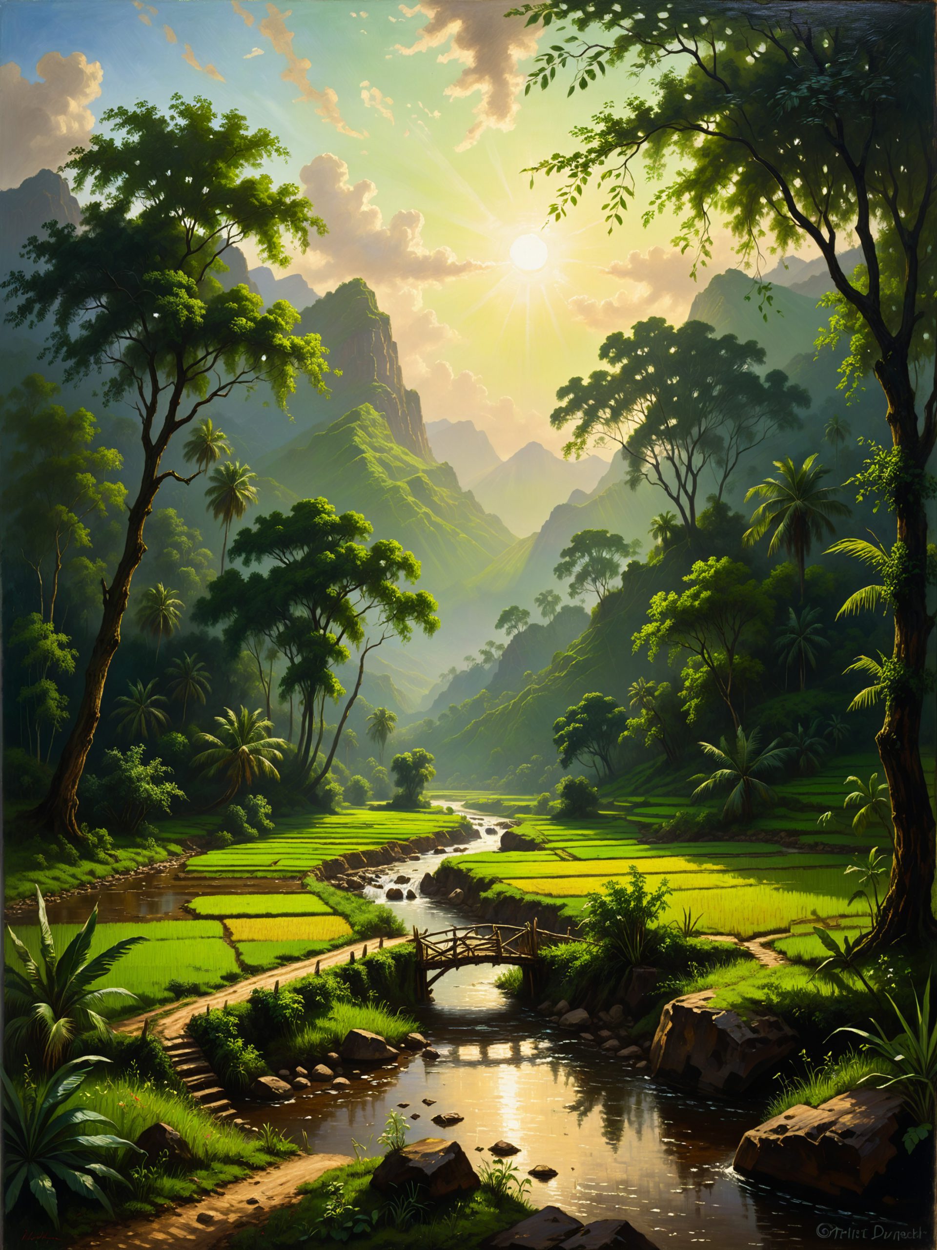 AI绘画StableDiffusion带信息样图（civitai.com网站精选）-深山稻田